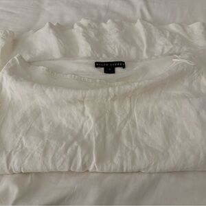 Ralph Lauren Black Label White Linen Skirt - Size 8